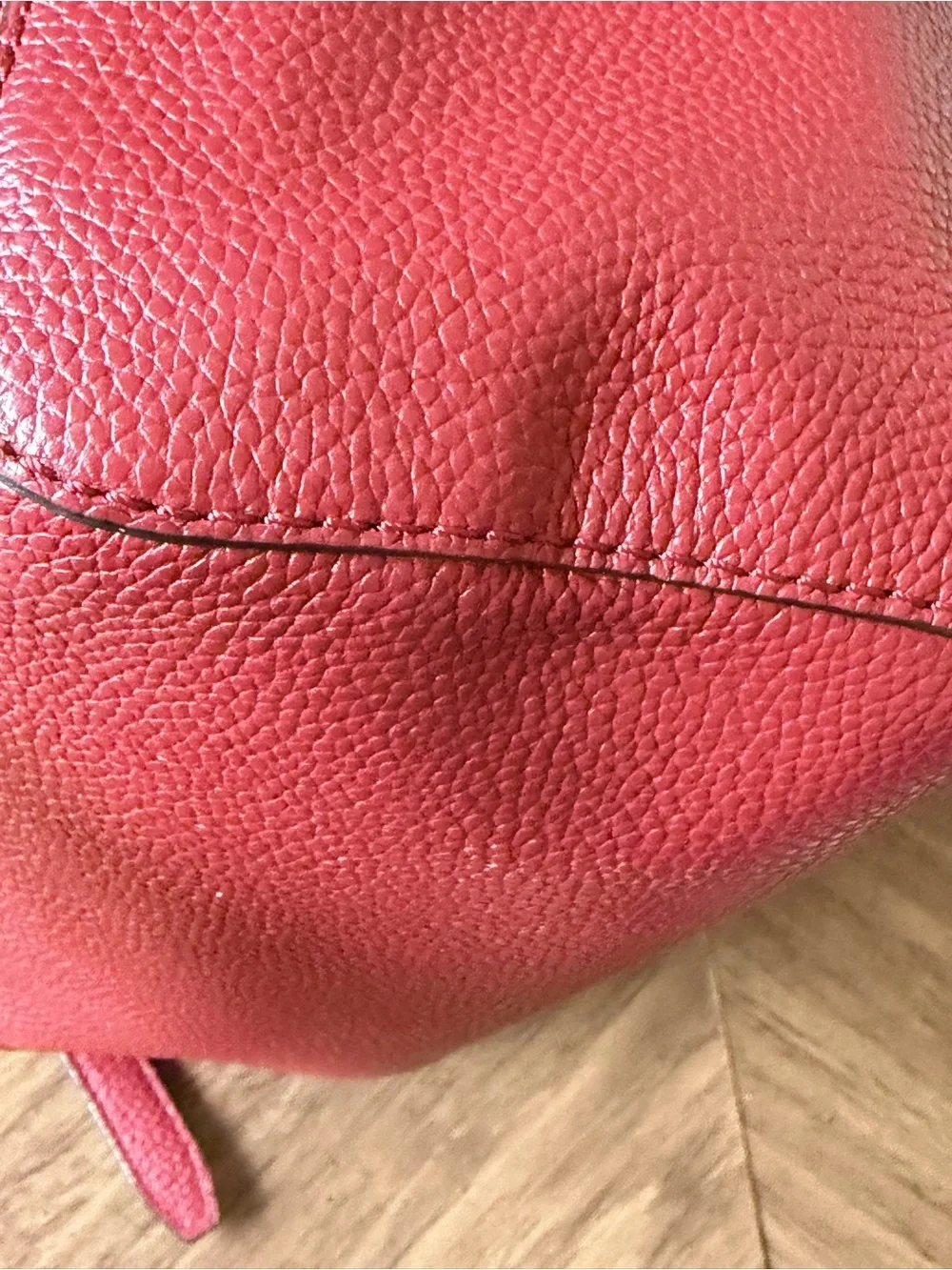 Michael Kors Jessa Red Pebbled Leather Backpack with Gold Hardware like new